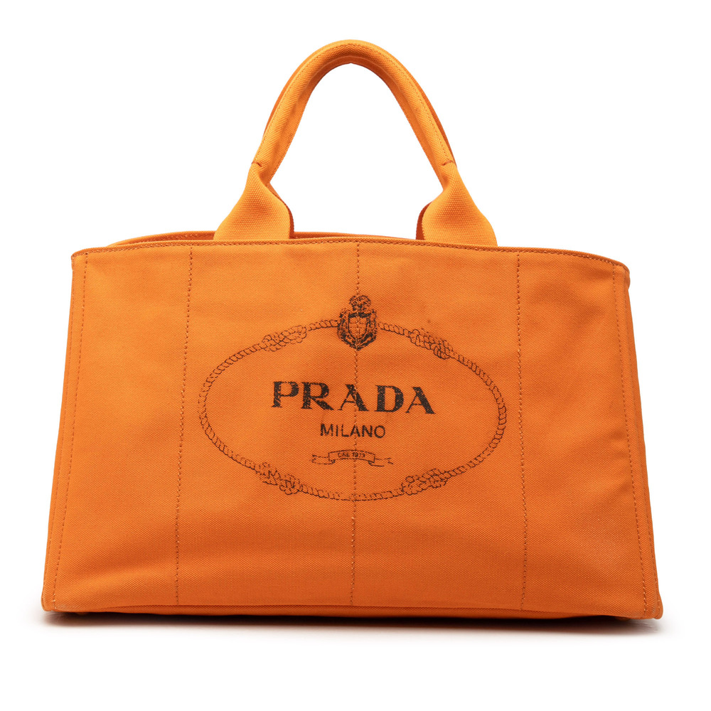 Pre-Loved Prada Large Canvas Canapa Logo Tote